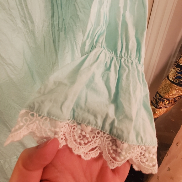 Vintage Inspired Teal Nightgown - Picture 3 of 5